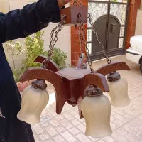 لوستر 5شاخه چوبی و لوستر اتاق خواب