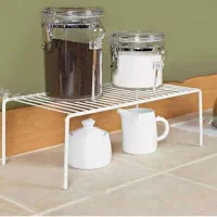 راف نظم دهنده کابینت روکش دار و استیل/هایپرکالا