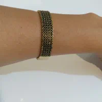 دستبند النگویی نگین مشکی سیاه قلم فقط ۷۰۰ تومن