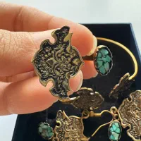 زیورآلات برنجی قلمزنی فیروزه|جواهرات|شاهین‌شهر, حافظ شمالی|دیوار