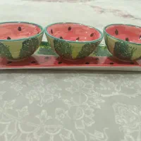 ظروف طرح هندوانه مخصوص شب یلدا|صنایع دستی و سایر لوازم تزئینی|فرخشهر, |دیوار