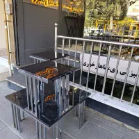 جلومبلی نهارخوری کنسول شلف ست الماسی فلز سنگ وکیوم|میز و صندلی غذاخوری|مشهد, ولیعصر (شهرک غرب)|دیوار