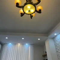 لوستر شش شاخه چوبی|لوستر و چراغ آویز|لنگرود, |دیوار