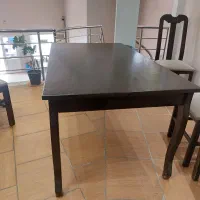 تعدادمیز۶نفره و۴نفره وصندلی ساخته شده ازچوب نرات