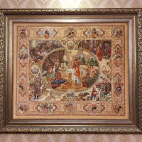 تابلو فرش ابریشم ماشینی مارک شبیر