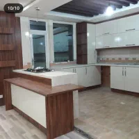 زیبا ترین طرح کابینت MDF/سفید با دستگیره های طلایی|مصالح و تجهیزات ساختمان|کهنوج, |دیوار