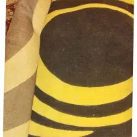 قالی فانتزی زرد مشکی