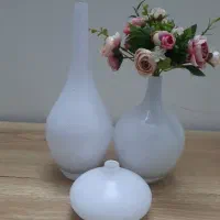 گلدان سالونگ سفید همراه با گل