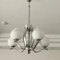 لوستر 5شاخه خارجی،نقره ای