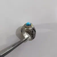 انگشتر فیروزه نیشابور رکاب نقره|جواهرات|کاشمر, |دیوار