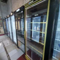 یخچال ایستاده ویترینی تک در طلایی قهوه فروشی