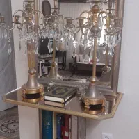 لوستر  اینه  شمعدان آبکاری طلا