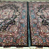 (فرش فرزین)جفت۶متری،سالاری۲ متن ،رج ۵۵ چله ابریشم|فرش|تبریز, |دیوار