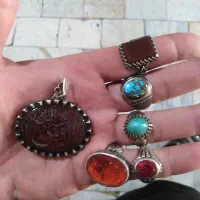 انگشتر و گردنی نقره|جواهرات|قرچک, مهدیه|دیوار