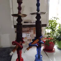 قلیان چوبی رخ و ساده وعربی اورجینال