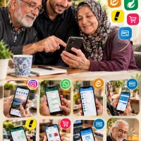 آموزش خصوصی کار با گوشی برای بزرگسالان و سالمندان