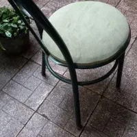 حراج صندلی فلزی روکش مخمل ۳عدد