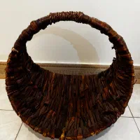 سبد حصیری چوبی