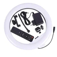 رینگ لایت 12 اینچ بهمراه پایه دومتری و کنترل|دوربین عکاسی و فیلم‌برداری|رشت, کوی طالقانی|دیوار