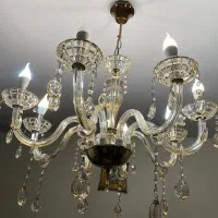 لوستر کریستال شفاف زیبا رنگ  ۸شاخه