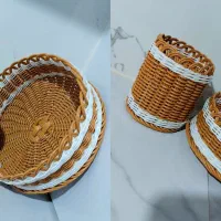 سبدای دست بافت بسیار زیبا|صنایع دستی و سایر لوازم تزئینی|نیشابور, مازول|دیوار