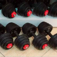 دمبل متغیر فلزی دورلاستیک واقعی در پک ۲۰ کیلویی|تجهیزات ورزشی|تهران, افسریه شمالی|دیوار