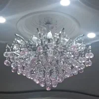 لوستر کریستالی شیک وابکاری خوب