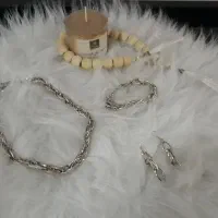 سرویس استیل (مات وبراق وتراش خورده)نقره ای