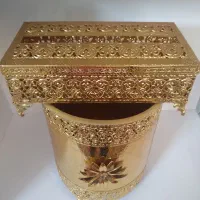 جا دستمال کاغذی و سطل زباله