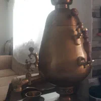 سماور برنجی سنگین وزن  ۸ لیتری انتیک