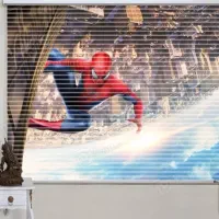 پرده زیبا وخوش رنگ ولعاب اتاق گل پسری