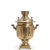 سماور ذغالی برنجی قدیمی روسی کلکسیونی عتیقه