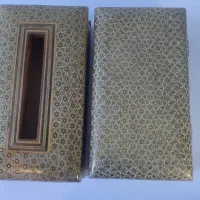 جا دستمال و جا کارد و چنگال خاتم کاری