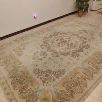 یک تخته فرش ۹ متری کاملا سالم به همراه روفرشی مخمل|فرش|قدس, شهرقدس|دیوار