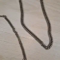 گردنبند ودستبند استیل نو