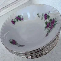 یک‌دست کاسه سوپ خوری گلسرخی ژاپن یاماتسو نو نو