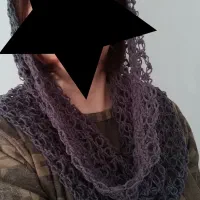 شال کاموایی رینگی قلاب بافی کار دست|لباس|پرند, فاز ۴|دیوار