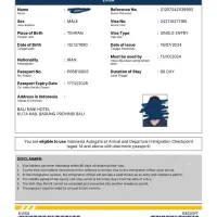 * ویزای اندونزی بالی *