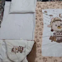 ست قنداق فرنگی و لحاف و تشک ومتکا نوزادی مخمل