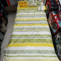 روتختی‌لحاف یک نفره پارچه کتان طرحدار