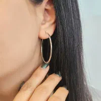 گوشواره حلقه مدل طلا سفید(نقره جات رویال)|جواهرات|مشهد, ایثار|دیوار