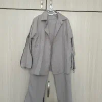 ست مانتو شلوار طوسی