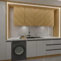 کابینت کمد دیواری هایگلاس مات تی وی وال کافه بار|مصالح و تجهیزات ساختمان|نسیم‌شهر, |دیوار