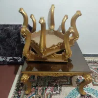 مبلمان سلطنتی9نفره همراه میز عسلی وشیشه کاور محافظ|مبلمان خانگی و میز عسلی|ایوان, |دیوار