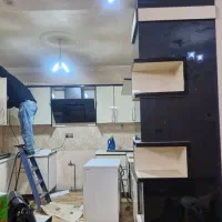 ۱۰ متر کابینت هایگلاس همراه هود وسینک|مصالح و تجهیزات ساختمان|قرچک, شهرک گلها|دیوار