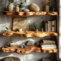 انواع شلف چوبی پایه مخفی