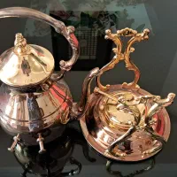 قوری وارمردار برنجی|قوری، کتری، قهوه‌ساز دستی|بومهن, |دیوار