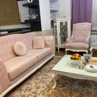 ست مبل ۸نفره میزنهار خوری و میز جلومبلی کاملا تمیز