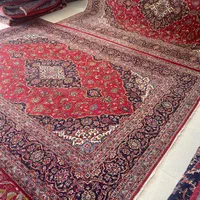 جفت ۹ متری کاشون قرمز رنگ پرزدار سالم|فرش|همدان, |دیوار