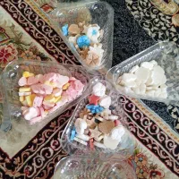 انواع قندهای رنگی پذیرفته میشود با طعم دلخواه شما